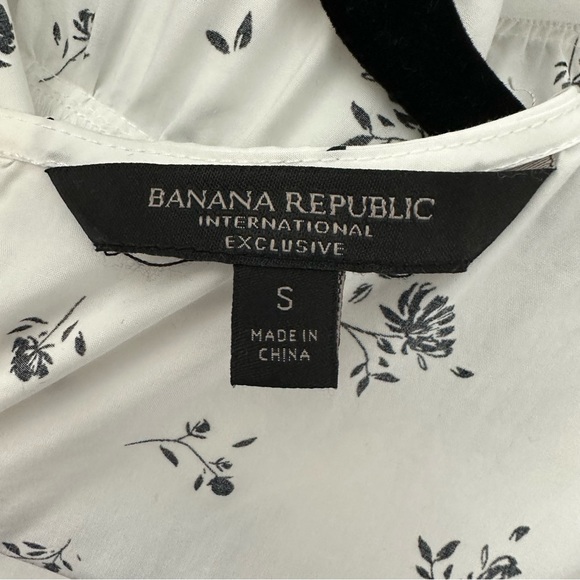 Banana Republic White Floral Cotton Sleeveless Trapeze Dress Size Small - Picture 13 of 13